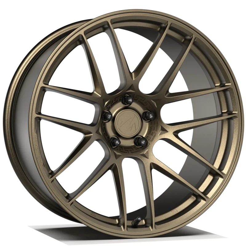 迈斯盾 FG CK70 古铜表面处理定制锻造轮毂，斜侧面视角
