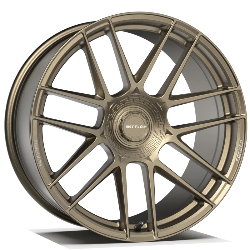 迈斯盾 FG CK70CE 古铜表面处理定制锻造轮毂，斜侧面视角