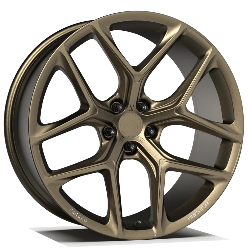 迈斯盾 FG FK07R 古铜表面处理定制锻造轮毂，斜侧面视角