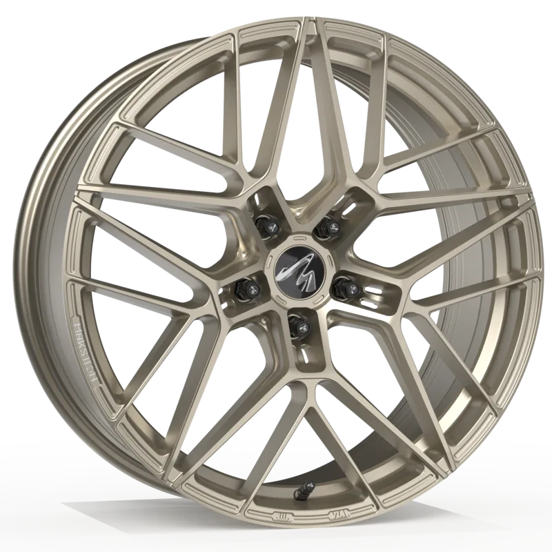 迈斯盾 MST 718 古铜表面处理低压铸造轮毂，斜侧面视角