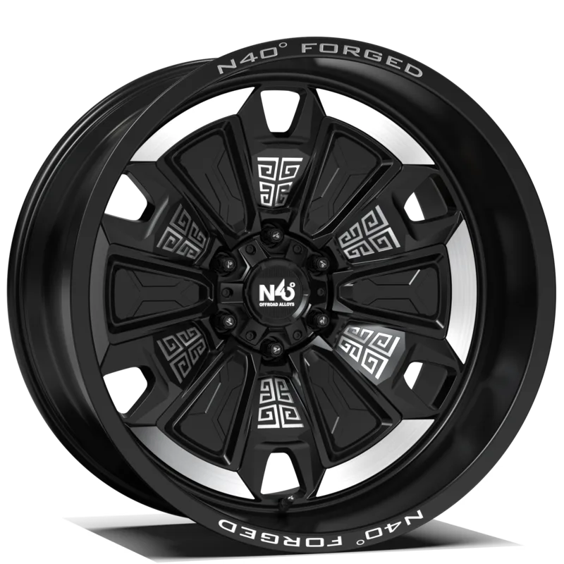 迈斯盾 N40° FG SKYBRK 定制锻造越野轮毂，斜侧面视角
