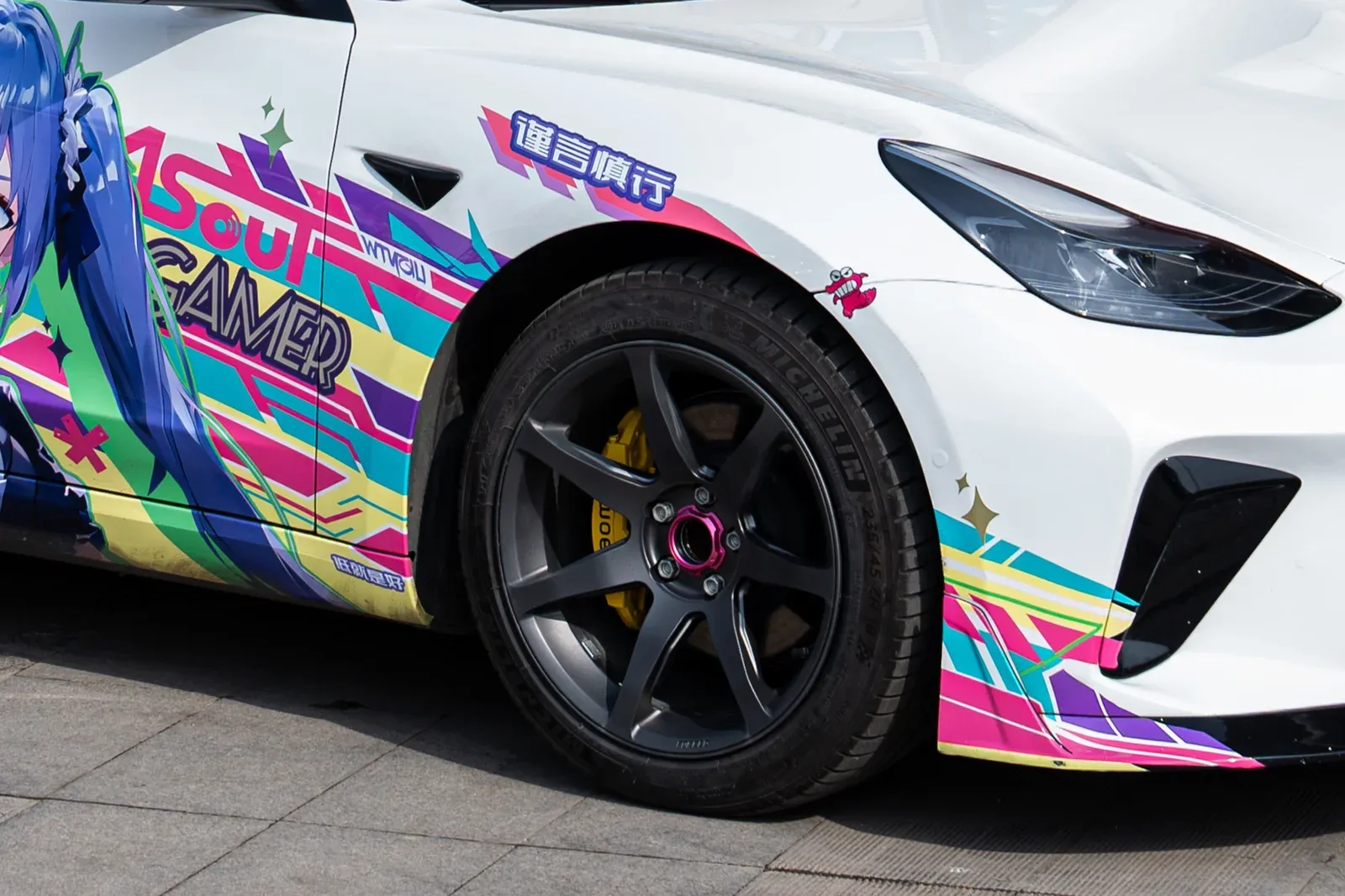 特斯拉Model3改装MAKSTTON FG MR718寸轮毂实拍图（第5张）