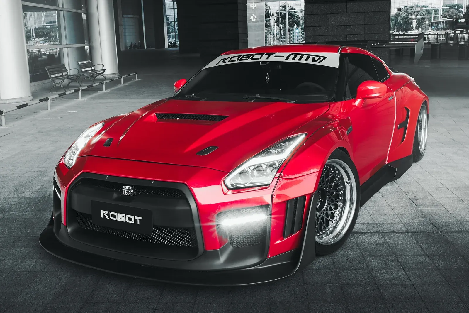日产GT R R35 · FG2P FLORAL 轮毂装车实拍，第5张