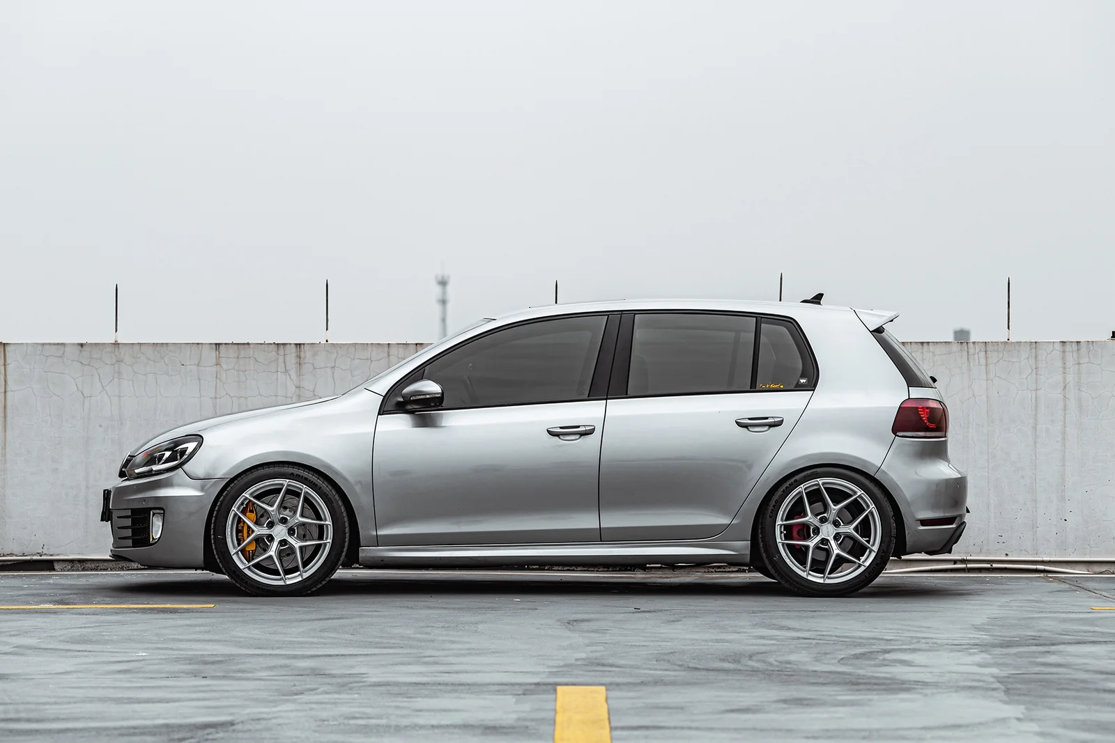 大众高尔夫六代GTI · FF FK07 轮毂装车实拍，第1张