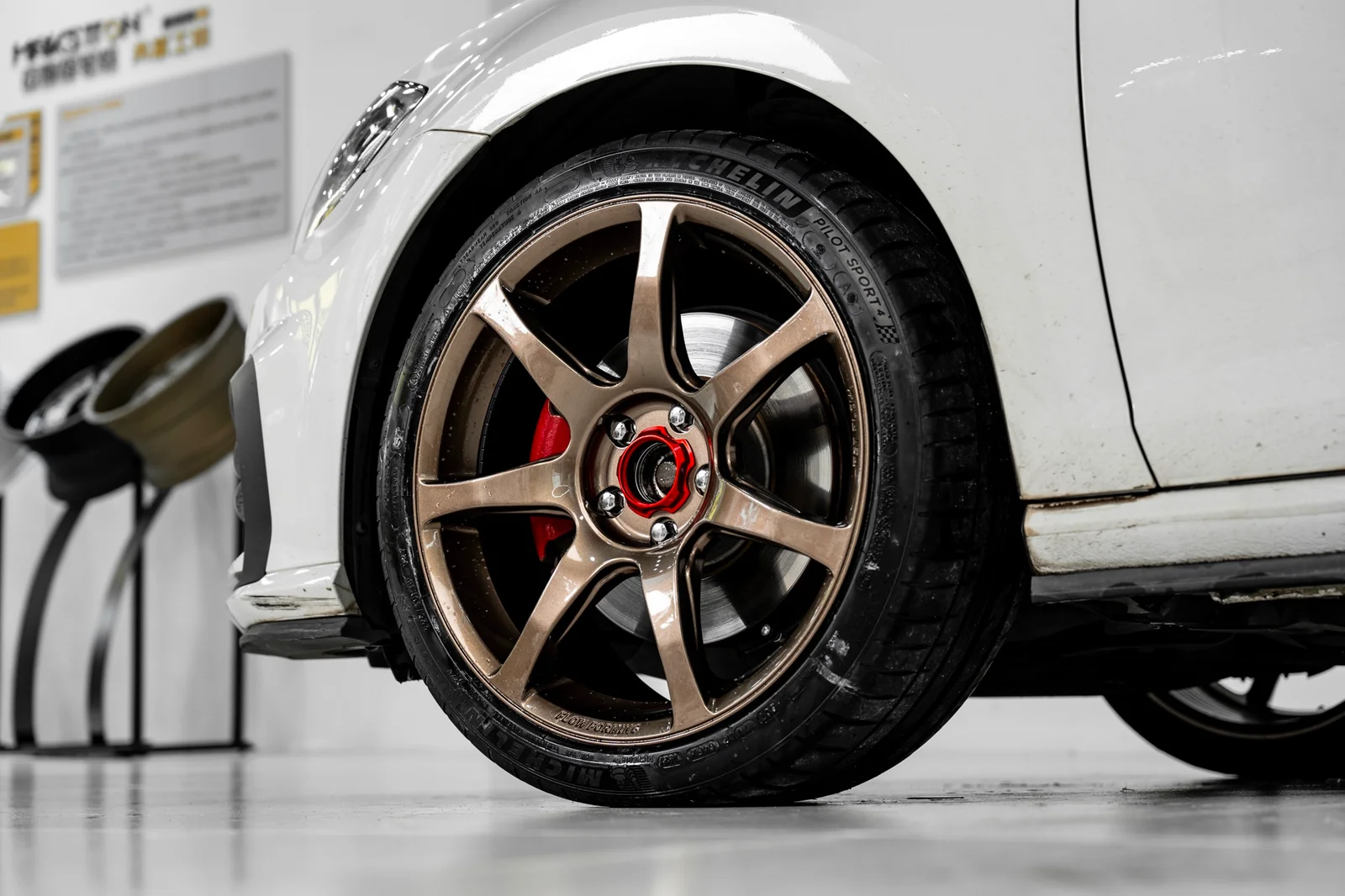 大众高尔夫七代GTI · FF MR7 轮毂装车实拍，第6张